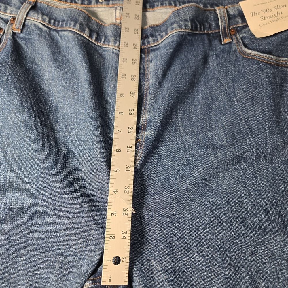 NWT Abercrombie & Fitch Jeans The 90s Straight Ultra High Rise  37/ 24S‎ - Picture 6 of 10